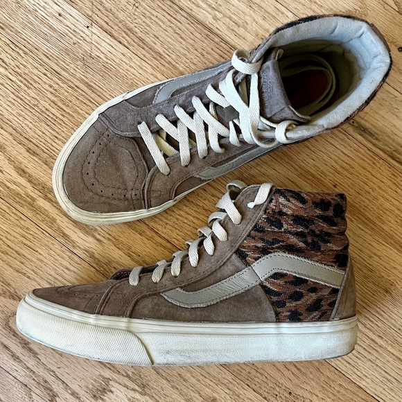 Vans Sk8 Hi 46 Ultracush Leopard Suede Hi Tops Woman’s Size 8 Men’s 6.5 - Picture 6 of 16